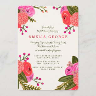 Vintage Garden Bridal Shower Invitation