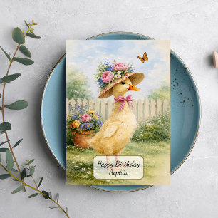 Vintage Garden Duck Card