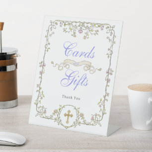 Vintage Garden   Elegant Baptism Cards and Gifts Pedestal Sign