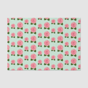 Vintage Garden Floral Blush Pink Rose Bloom Tissue Paper
