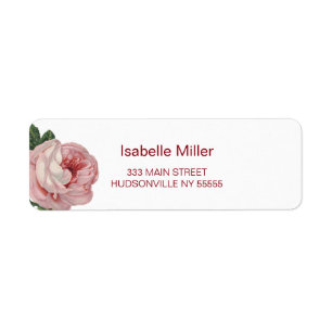 Vintage Garden Floral Pink Rose