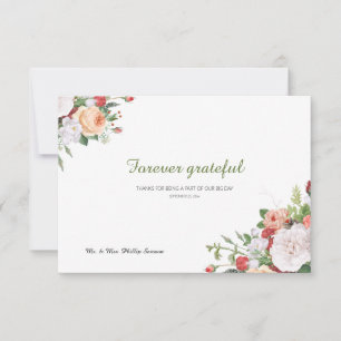 Vintage Garden Floral Thank You Card