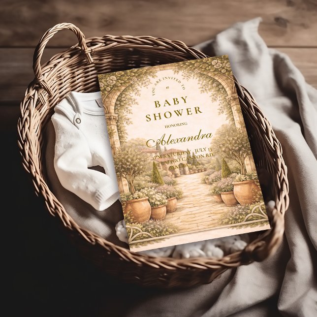 Vintage Garden Florals Baby Shower Invitation (Creator Uploaded)