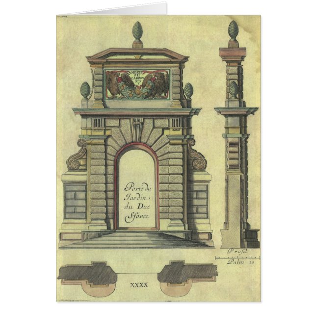 Vintage Garden Gate Arch, Renaissance Architecture (Front)