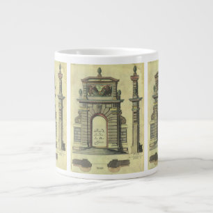 Vintage Garden Gate Arch, Renaissance Architecture Large Coffee Mug