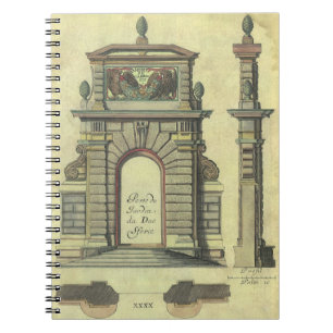 Vintage Garden Gate Arch, Renaissance Architecture Notebook