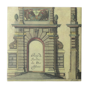 Vintage Garden Gate Arch, Renaissance Architecture Tile