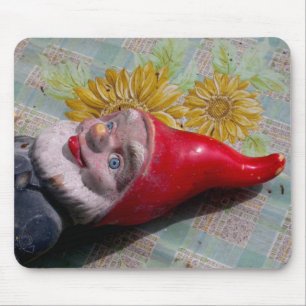 Vintage Garden Gnome Mouse Pad