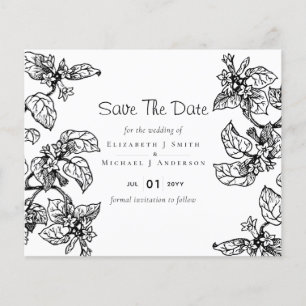 Vintage Garden Leaves Classic Budget Wedding