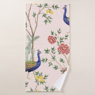 Vintage garden lemon fruit tree, plant, exotic pea bath towel
