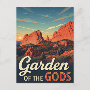 Vintage Garden of the Gods Colorado Travel Postcard