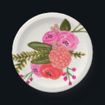 Vintage Garden Paper Plate<br><div class="desc">Hand painted red and pink floral design by Shelby Allison. Perfect for a rustic spring time wedding! For matching invitations,  reply cards,  stickers and other items click on the link below to view the entire Vintage Garden Collection.</div>