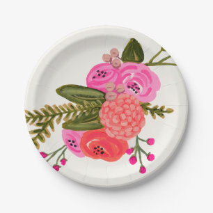 Vintage Garden Paper Plate