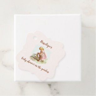 Vintage Garden Party Baby Shower Favour Tags