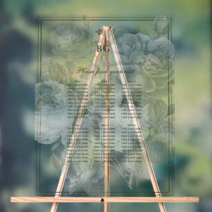 Vintage Garden Party Wedding Seating Chart