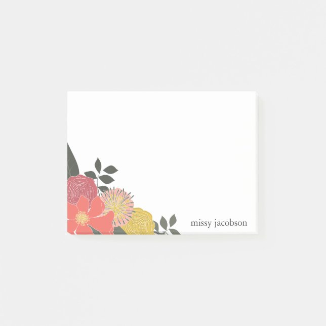 Vintage Garden Personalized Post It Note (Front)