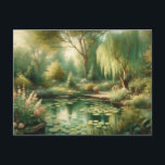 Vintage Garden Pond Green Plants  Postcard<br><div class="desc">Vintage Garden Pond Green Plants Art.</div>