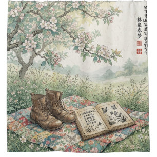 Vintage Garden Reading Picnic Art
