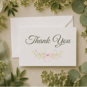 Vintage Garden Romance Thank You Card