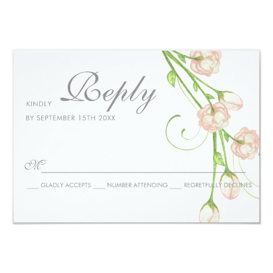 Vintage Garden Roses - RSVP Card