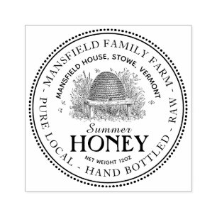 Vintage Garden Skep Hive Summer Honey Stamp