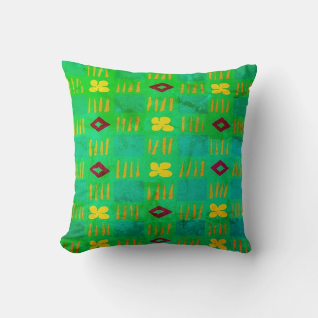 Vintage Garden Throw Pillow (Front)