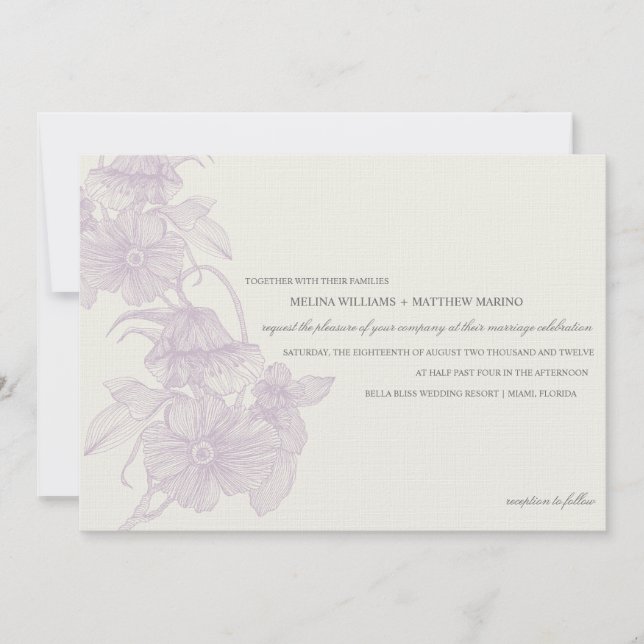 VINTAGE GARDEN | WEDDING INVITATION (Front)