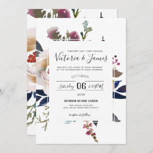 Vintage Garden Wedding Invitation