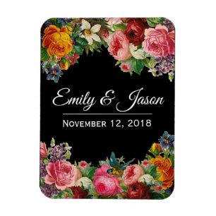 Vintage Garden Wedding Magnet