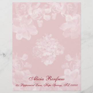 Vintage Gardenia Letterhead Stationery