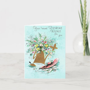 Vintage Gardening Birthday Card