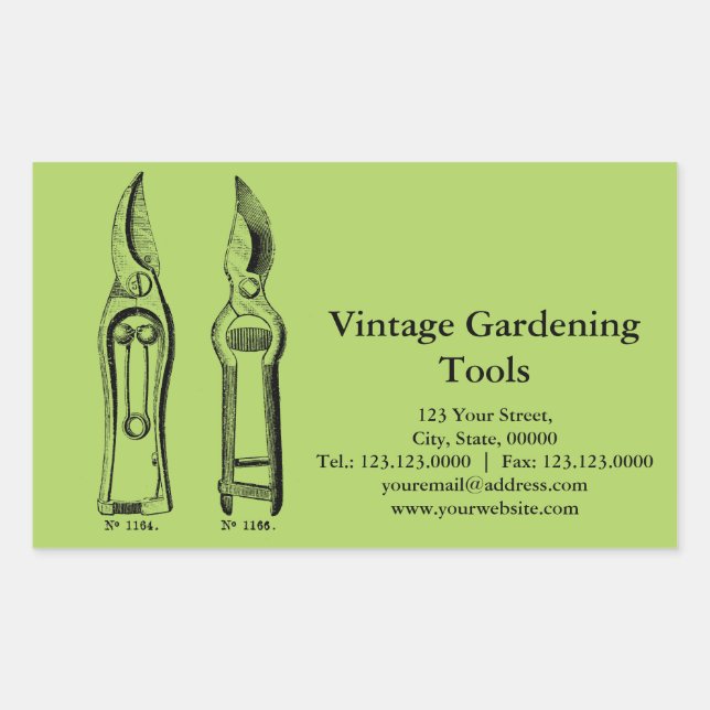 VINTAGE Gardening Tools Pruners Custom R Sticker (Front)
