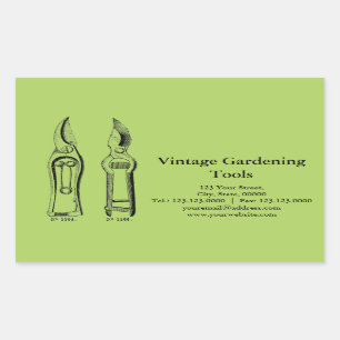 VINTAGE Gardening Tools Pruners Custom R Sticker