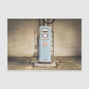 Vintage Gas Pump Decoupage Paper, Gas Station Tissue Paper