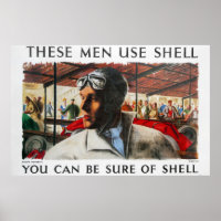Vintage Gasoline Poster, 1939.