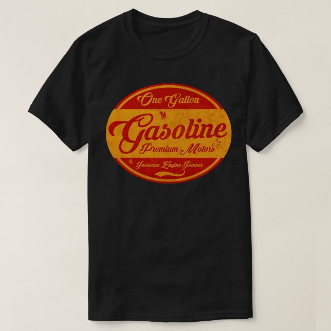Vintage Gasoline Sign T-Shirt (Design Front)