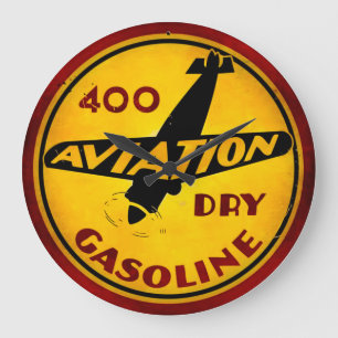Vintage Gasoline Wall Clock