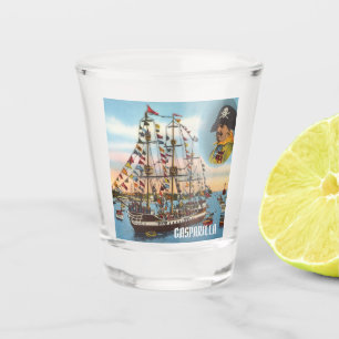 Vintage Gasparilla Pirate Ship Tampa Shot Glass