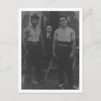 Vintage Gay interest muscular circus acrobats Postcard