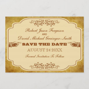 Vintage Gay Save The Date