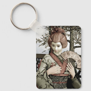 Vintage Geisha Keychain