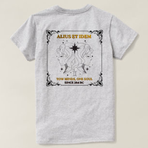 Vintage Gemini Zodiac tarot card poster T-Shirt