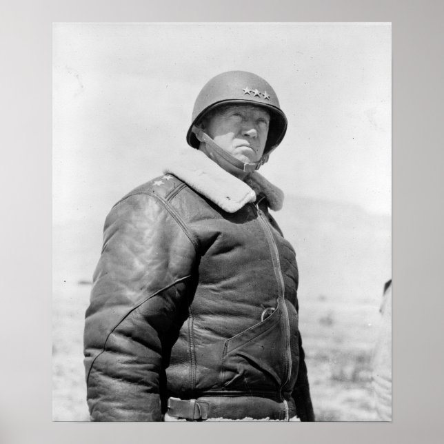 Vintage General George S. Patton WW2 Poster (Front)