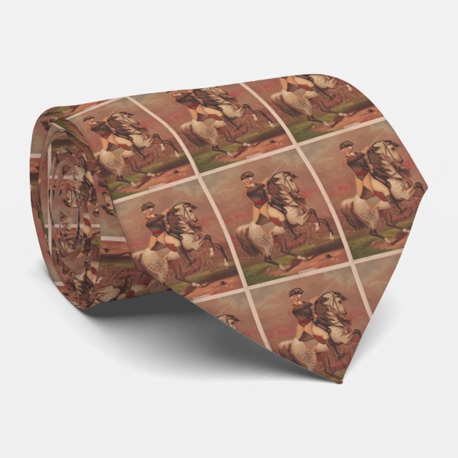 Vintage General Washington at Trenton Illustration Tie (Rolled)