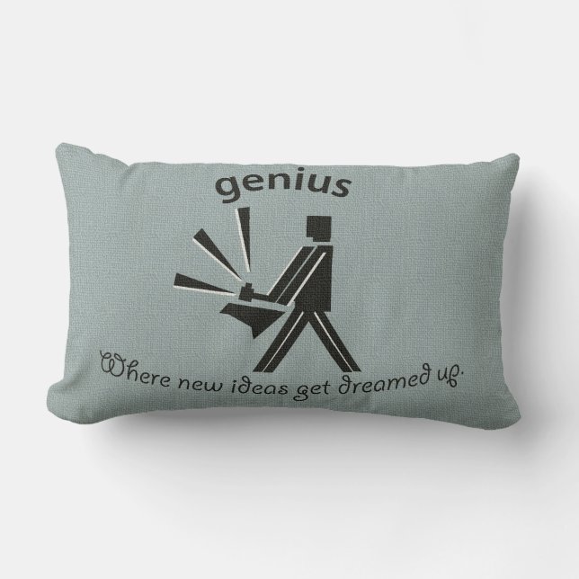 Vintage Genius Lumbar Pillow (Front)