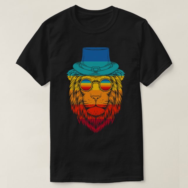 Vintage Gentleman Lion T-Shirt (Design Front)