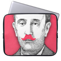 Vintage  Gentleman With Funny Pink Moustache