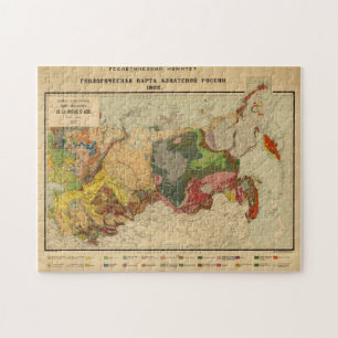 Vintage Geological Map of Russia (1922) Jigsaw Puzzle