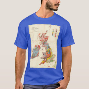 Vintage Geological Map of The British Isles 1913 T-Shirt