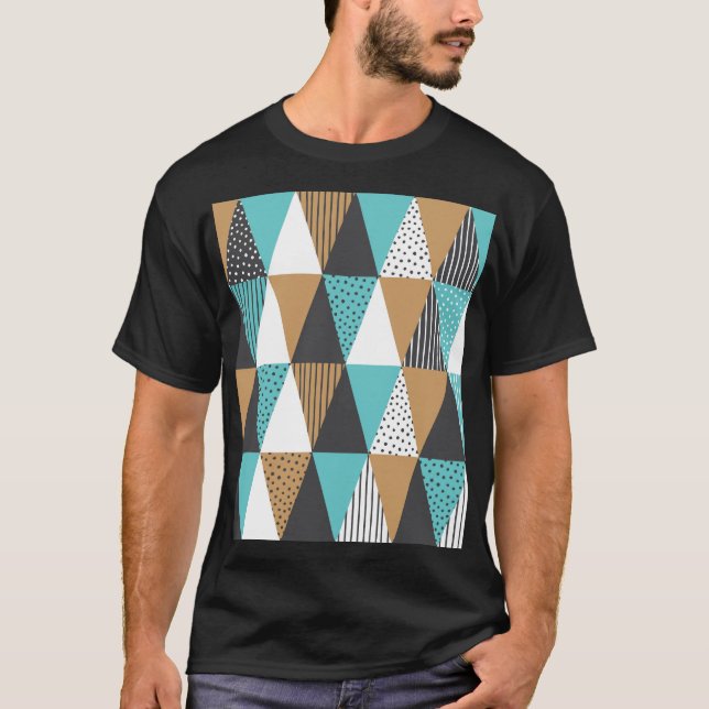 Vintage Geometric: Abstract Illustration. T-Shirt (Front)